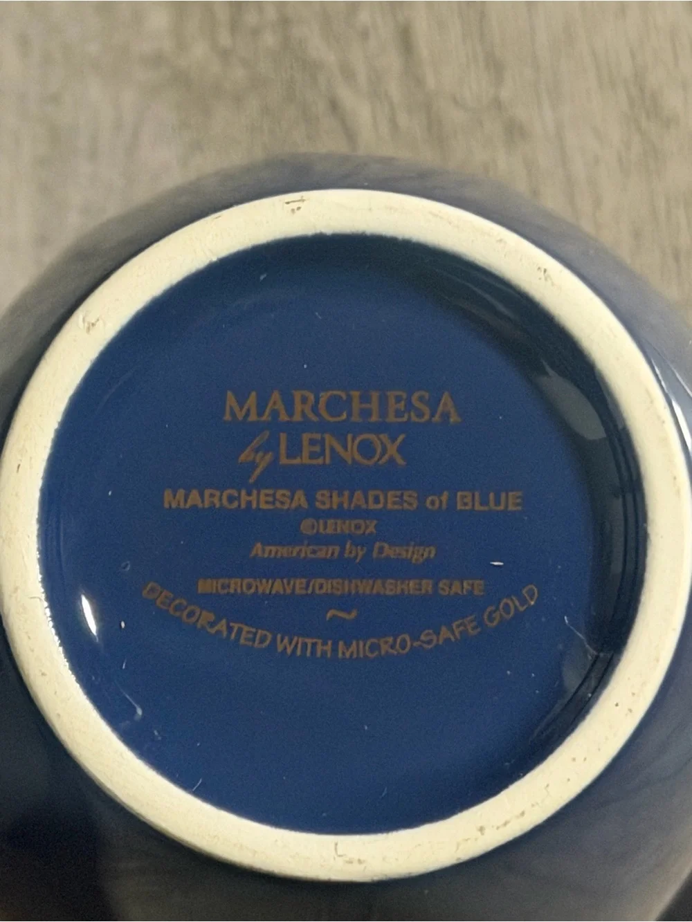 Lenox Marchesa Shades of Blue Decorative Bowl - Blue with Gold Accents